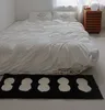 Najwyższej jakości burzaki czarny biały dywan miękki puszysty nocny sypialnia Pluszowa strefa podłogowa platforma drapieżna estetyczna sala domowa dekoracje HKD230828