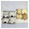 Bakvormen 4 stks/set Rvs Cookie Puzzel Vormige Tool Toast Cutters DIY Biscuit Dessert Bakvormen