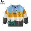 Pullover Autunno Inverno Bambini Pullover Maglione Ragazzi Cartoon Jacquard Spesso O-Collo lavorato a maglia Maglioni Top Abbigliamento per bambini 230828