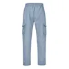 Pantalons pour hommes Pantalons d'extérieur pour hommes Cargo avec poches Coupe décontractée Sport Jogger Pantalon de survêtement Cordon d'entraînement