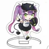 Tecknad accessoarer nyckelringar hololive manga karaktärer cosplay akryl stativ modell brädskrivbord interiör dekoration standee gåva par dheql