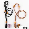 Chains Crystals Pendant Stone Holder Necklace Cord Hand-Woven Rope For Making Jewelry Creative Personality Natural Agate Net F3B5 Drop Dhzvn