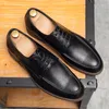 Dress Shoes Business Casual For Men Lace Up Formal Male Black Leather Oxfords Plus Size Wedding Party Office