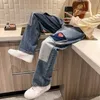 Y2k stil mäns jeans streetwear baggy jeans för män koreansk mode kärlek lös rak bred ben man byxor manliga märke kläder hkd230829