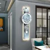 Zegary ścienne Prostokątny porcelanowy zegar Kryształowy Współczesny projekt salonu Nordic Digital Horloge Decor Decor Decor