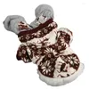 Dog Apparel Winter Jacket Christmas Hooded Coat Avoid Losing Hair Snowflake Elk Pattern For Indoor Small Medium Dogs