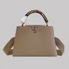 Borsa firmata Borse tote Borse a spalla Borse da donna Moda Capucines Grande capacità Pelle di coccodrillo Solido Classico Lusso Metallo Vera pelle moda maggese