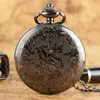 Orologi da tasca Orologio a sospensione regalo con movimento al quarzo con teschio Steampunk in bronzo vintage per Mlae Kids Relogio Saati