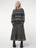 Pulls pour femmes Vintage rayé femmes automne hiver style coréen Preppy Ulzzang tricots pulls surdimensionnés décontractés pulls amples