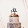 Outros suprimentos para festas de eventos Topper de bolo de casamento personalizado com data Script personalizado Toppers de bolo acrílico para decoração de bolo de festa rústica de casamento 230828