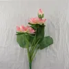 Kwiaty dekoracyjne sztuczny kwiat krótkie łodygi lotosu fałszywy jedwab na ceremonię ślubną dom
