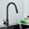 Kitchen Faucets Black Deck Mounted Sprayer Faucet With Two Functions - Single Handle And Cold Water Sink Mixer Tap.