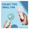 Party Favor Handheld Small Fan Cooler Portable Usb Charging Mini Silent Desk Dormitory Office Student Gifts Long Drop Delivery Home Ga Dhryg