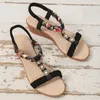 Sandals Women's Shoes 2023 Summer Strapternal Style Slippers Rhinestone Slippers مرنة