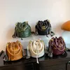 Avondtassen Mode Emmer Tas Luxe Designer Crossbody Voor Vrouwen Brede Schouderriem Trekkoord Vrouwelijke Pu Lederen Handtas