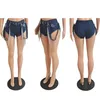 Jeans feminino diamantes borla shorts jeans casual fita cintura alta angustiado denim 2022 roupa de verão quente calças de treino de rua alta