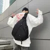 Поясные сумки Хип-хоп Инструменты Сумка-мессенджер Мужская модная брендовая большая вместительная японская уличная спортивная сумка на плечо 230829