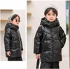 Down Coat 2023 Baby Boys Girls Winter 95% White Duck Snowsuit Kids Warm Hoody Windproof Waterproof Outerwear Children Jacket