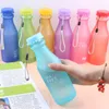 Water Bottles Candy Colored Unbreakable Soda Bottle Plastic Frosted Sealed Wholesale Portable Sports Cup 550ml