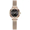 Armbandsur Waterproof Quartz Watches Women's Steel Band Ultratin Compact Dial Fashionabla och utsökta trendstudenter Watch