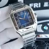 Armbandsur toppsäljande klockor för män kvinnor klocka automatiska mekaniska rosguld mode fyrkantiga rostfritt stålklockor 35 mm 40mm