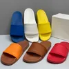 Designer Slippers For Men Women Slide Sandals Flats Platform Rubber Visetos Slipper Fashion Summer Beach Shoes With Box NO465