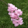 Fiori artificiali di fiori di ciliegio Simulazione di stelo lungo Rami di Sakura Fiore per la decorazione domestica della festa nuziale 829