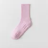 Women Socks Woman Athletic Short Mid-Calf Candy Colors Cute Medium Tube Cotton Sock W027