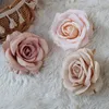 30 pçs/lote 9cm-10CM Grande Rosa Branca Cabeças de Flores de Seda Artificial DIY Decoração de Casamento Grinalda Scrapbooking Artesanato Flores Falsas HKD230829