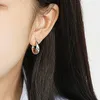 Hoop Earrings Huitan Minimalist Metal For Women Twist Shape Fancy Girls Ear Accessories Modern Fashion Circle Rings Jewelry Bulk