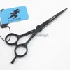 Sax SHARS Hårsax 5 "Japan 440C Black Baking Paint Professional Sharp Edge Hairdressing Shears Cutting Shears Thinning Scissors Set X0829