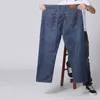 Jeans homme pantalon droit Super grand vêtements 2019 nouveau pas cher bleu régulier mode décontracté Plus taille supplémentaire Jeans 36 47 48 HKD230829