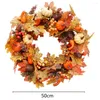 Decorative Flowers 5 Wreath Decor Pumpkin Home Door Maple Hanging Autumn Festival Legs For Crafts