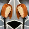 Peluca recta con corte Bob de hueso de jengibre naranja, pelucas de cabello humano con frente de encaje transparente HD para mujeres sin pegamento