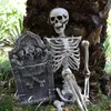 Decoratieve objecten Beeldjes 1pc Schuim Skelet Halloween Decoraties voor Thuis Graf Vleermuis Feestartikelen Accessoires Horror Huis Rekwisieten Rip Tombstone 230828