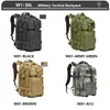 Backpack Tactical Militar Tactical 3 dias Pacote de assalto Molle Bag 3845L Grande Caminhada à prova d'água ao ar livre Viagem de camping 600d Rucksack 230828