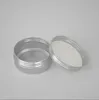 1Oz / 30ml Boîte ronde en aluminium Boîtes de conserve Bouteille Pot Couvercle à vis Stockage Barbe Baume à lèvres Huile Craem Boîte vide Kit de survie en métal blanc Boîtes