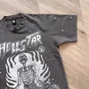 Męskie koszulki Jakość Hellstar Studios Wewnętrzne pokój mody T-shirt mężczyzn Mężczyzn szkieletowy Druk Umyjne kobiety koszulki streetwearne koszulki