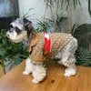 Haustierhundjacke Mantel Herbst Winter Warm Schnauzer Teddy Pudel Bichon Doggy Welpe Frise Modemarke gedruckte Anzugjacke