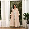 Roupas étnicas Dubai Vestido de Luxo Lantejoulas Vintage Bordado Abaya Manga Longa Vestidos Árabes Marroquinos Muçulmanos Ramadan Jalabiya Elegante