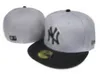 2024 Högkvalitetsmonterade mössor Brevstorlek Hattar Baseball Caps Designer Flera stilar Tillgänglig vuxen platt topp för män Kvinnor Full stängd monterad L10