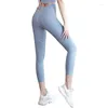 Leggings da donna Booty Lifting lavorato a maglia senza cuciture femminile Casual Sport Yoga Pantaloni a righe a vita alta Push Up sexy Leggins traspiranti