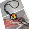 Pendentif Colliers UKEBAY Splice Bois Bijoux Collier en caoutchouc fait à la main pour femmes Étranges Bijoux géométriques Goth Longue chaîne