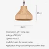 مصابيح قلادة حبل الحبل الثريا بار مطعم Cafe Light Creative Vintage Wroom Room Lamp Adjsutable Drop