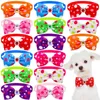 Coleiras de cachorro 5pcs colar macio confortável requintado strass polka dot padrão pet gato bowknot pescoço cinta suprimentos