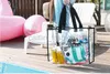 Sacs à bandoulière Sac de créateur de natation en PVC avec lettres transparentes imprimées, sac de rangement d'épaule pour organiser des articles caitlin_fashion_bags