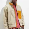S Men Fleece Jacket Classic Retro Mens Thick Warm Down Designer Modeller Lamb Cashmere Stand Collar Par Winter Coat443 Yu788 F6930