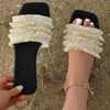 Tofflor avslappnade kvinnor sandaler 2023 sommar slingback flip flops mode strandskor lägenheter bohemiska promenader hem glider