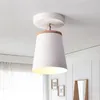 Plafoniere Lampada moderna Lampada da interno a LED Lampada a sospensione in metallo e legno Il ristorante Negozio Bar Soggiorno Sala da pranzo Apparecchio di illuminazione per corridoio