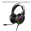 X2 RGB Game Luminous Earphone Wired USB Computer Network Class Head-Mounted Headset HKD230828